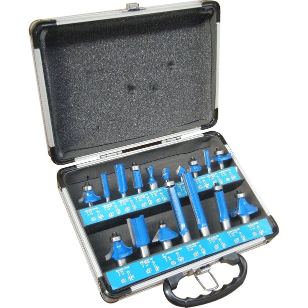 17pc TCT Mixed Router Bit Set in Aluminium Case (4530177409081)