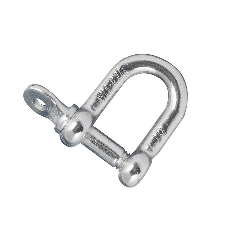 D Shackle 6mm S/Steel 304 - 9 Pack (11.9mm x 39mm x 35mm) (6688913227928)