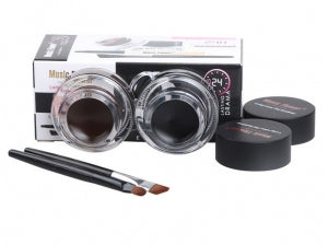 Eyeliner Gel Black & Brown Makeup + 2 Brushes Set (4622679932985)
