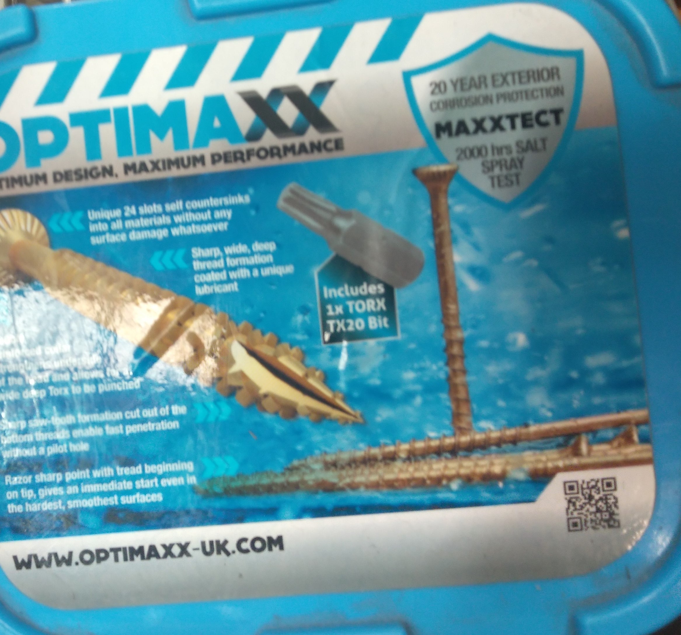 Torx Outdoor Screws 4.0x30 - 1400 BOX (Incl 1x Torx Bit) (6904214651032)