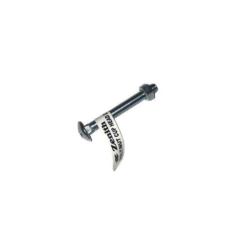 Zenith M8 x 45mm Zinc Plated Coach Head Bolt And Nut (6901838413976)