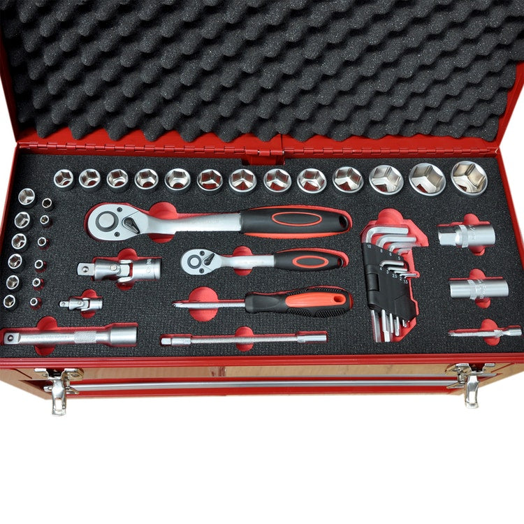Tool Kit 92pc in Metal Tool Box (4460726747193)