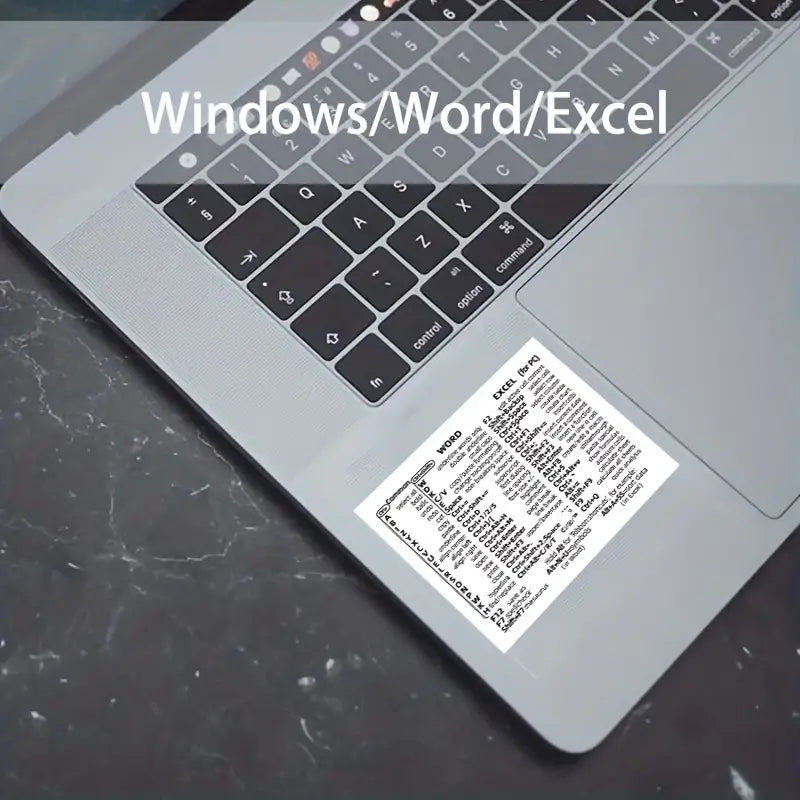 Computer Word Sticker Tech 5-Pack Keyboard Shortcut Stickers for Laptops - Excel/Word ...