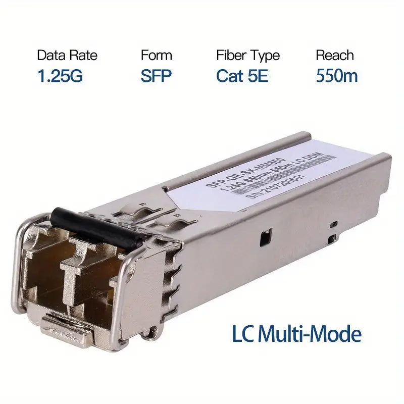 Tech 1000Base-SX 850nm Multimode SFP LC Transceiver Fiber Module ...