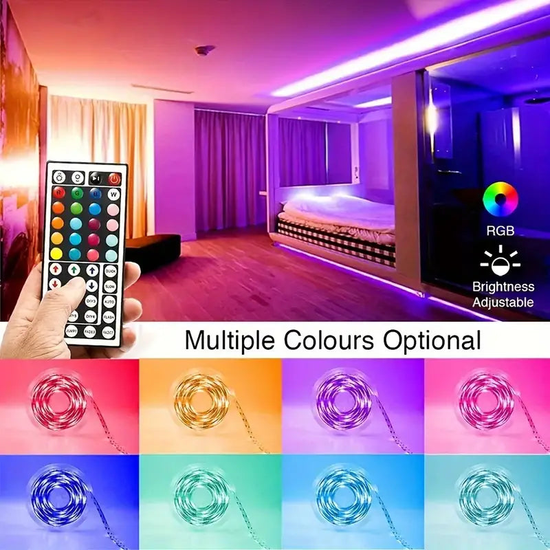Lighting 44-Key Color-Changing USB LED Light Strip - Waterproof 100ft ...