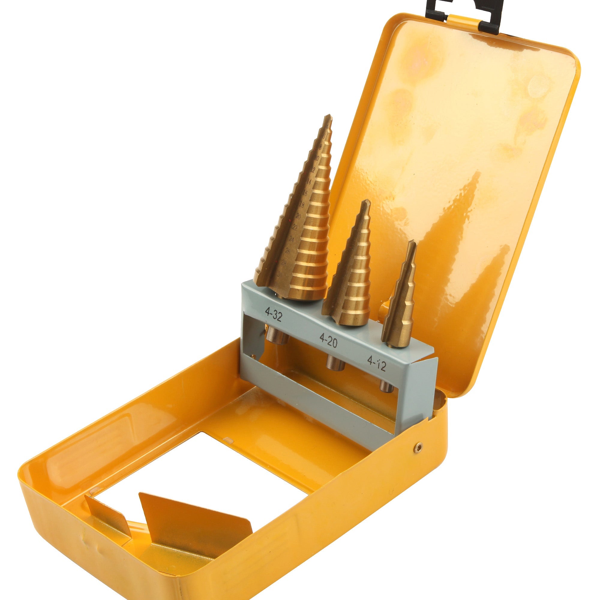 3pc 4-12 - 4-32mm Step Drill Bit Set (7011842719896)